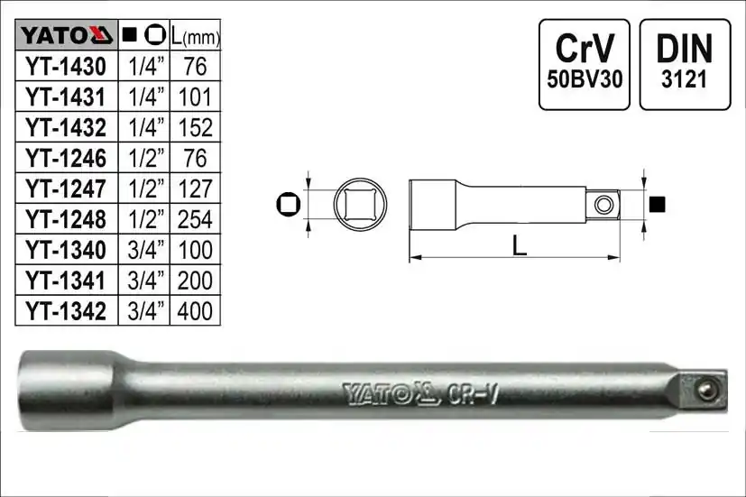 Prodloužení 1/4" délka 102mm - Připraveno k odeslání