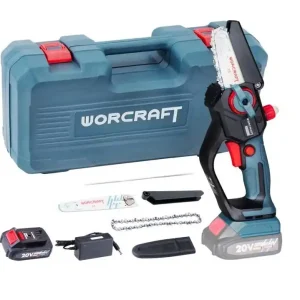 WORCRAFT Aku ruční řetězová pila na větve 10cm + 15cm, 20V CHS-S20LiBCM, 1x 2.0Ah | Právě v prodeji