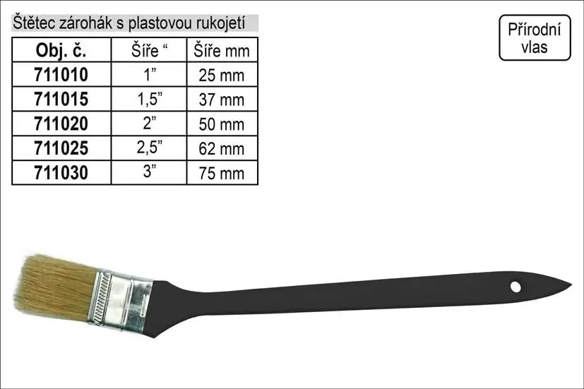 Štětec zárohák s plastovou rukojetí šíře 2" - Velmi populární