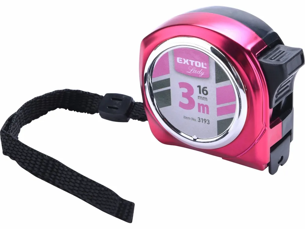 Přímo od výrobce | EXTOL LADY metr svinovací, 3m, š. pásku 16mm 3193