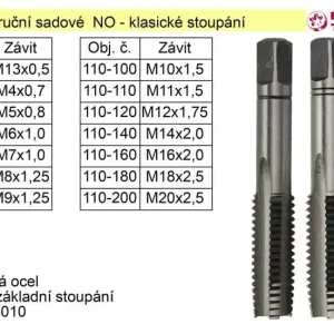 Velmi žádaný produkt - Závitníky ruční sadové M4,5x0,5 NO SD 2N