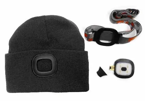 MAGG čepice s čelovkou 45lm, nabíjecí, USB, černá, univerzální velikost | Ušetřete více