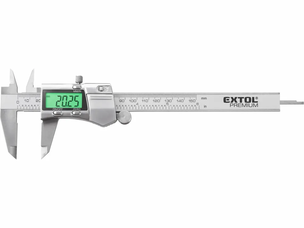 EXTOL PREMIUM měřítko posuvné digitální nerez , 0-150mm, podsvícení displeje | Právě dorazilo