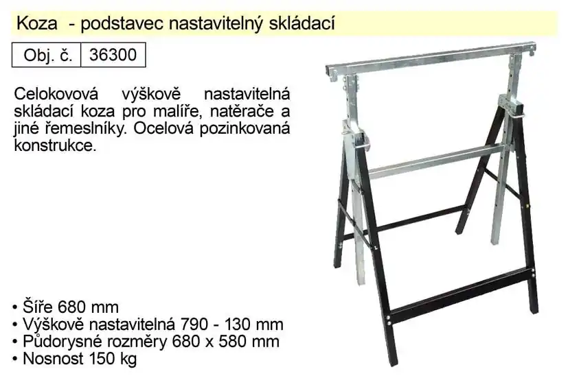 Koza Festa 36300 - podstavec nastavitelný skládací - Výhodná koupě