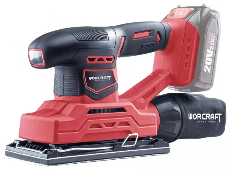 Zbývá pár kusů - WORCRAFT CFS-S20Li Aku vibrační bruska 20V, bez baterie a nabíječky