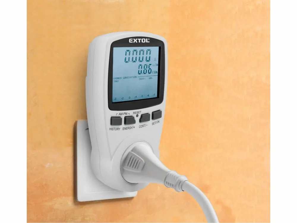 EXTOL PREMIUM Měřič spotřeby elektrické energie - wattmetr 8831260 | Právě dorazilo