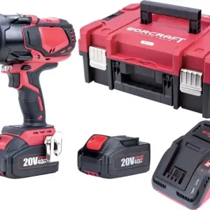 Zbývá pár kusů | Set WORCRAFT XCUBE007 Aku rázový utahovák CIW-S20LiB-1800, 1/2" 350Nm, 2x4.0Ah, nabíječka