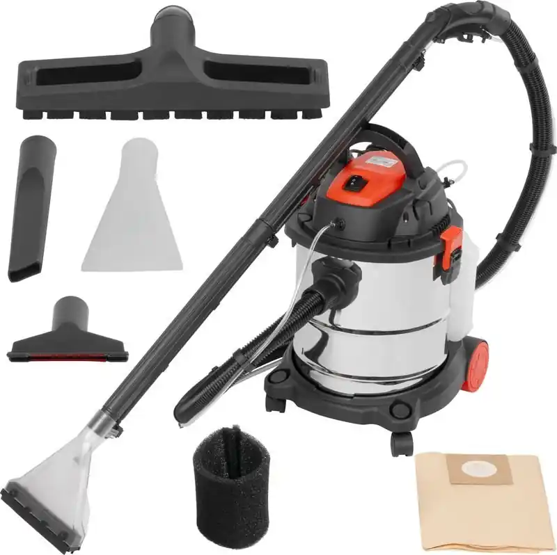 Zbývá jen pár kusů | STREND PRO MWD211 Průmyslový dílenský vysavač/tepovač 1600W, 20l