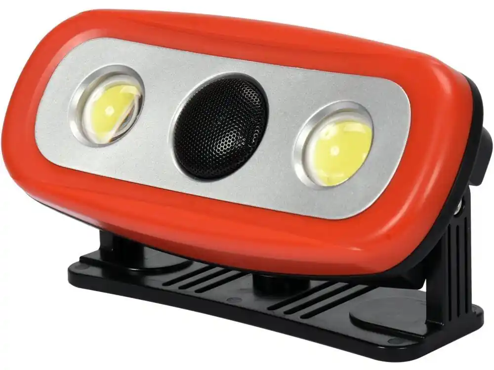 YATO Aku světlo reflektor 2x15W, USB nabíjecí, bluetooth reproduktor, powerbanka, magnet - Kupte nyní
