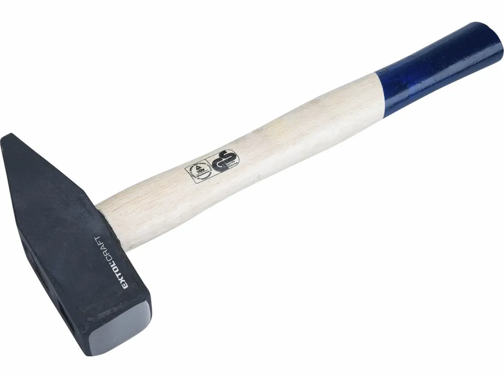 Skladem | Kladivo zámečnické, 2000 g, s dřevěnou, modrou násadou, Extol Craft