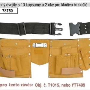 Kapsář kožený s 2 hlavními kapsami s opaskem - Neváhejte