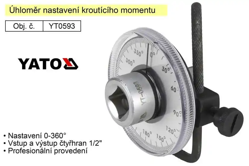 YATO Úhloměr kroutícího momentu na ráčnu | Blesková nabídka