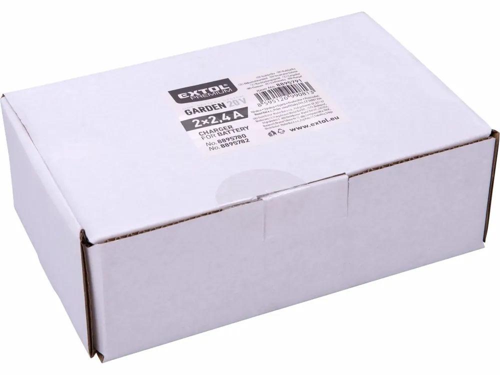 Tovární cena - EXTOL PREMIUM nabíječka GARDEN20V, 2 x 2,4A