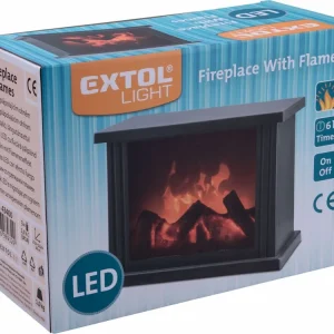 Pouze dnes - EXTOL LIGHT LED krb s plápolajícím ohněm 43400