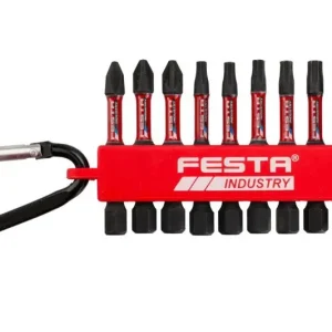 FESTA Sada úderových rázových bitů 10ks, prodloužené 50mm, PH, PZ, TORX, s karabinou | Už jen pár kusů