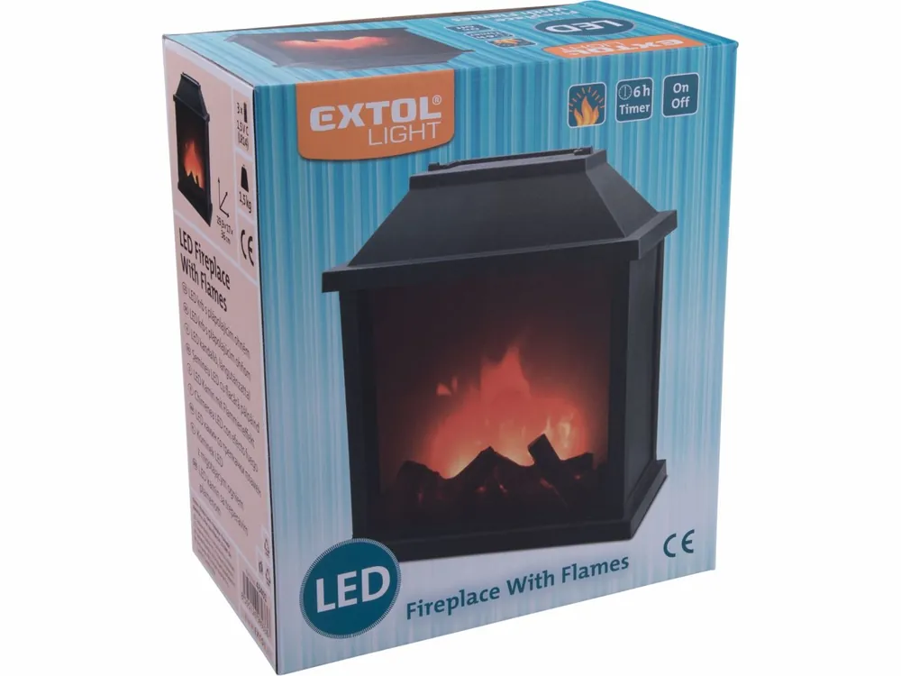 EXTOL LIGHT LED krb s plápolajícím ohněm 43401 | Zlevněno