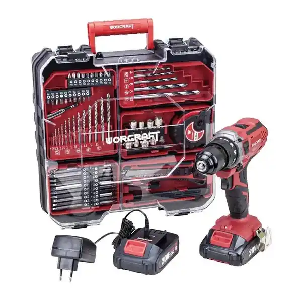 WORCRAFT CD-S20LiWT Aku vrtačka šroubovák 20V, 2x2.0Ah, ShareSYS + sada příslušenství - Blesková nabídka