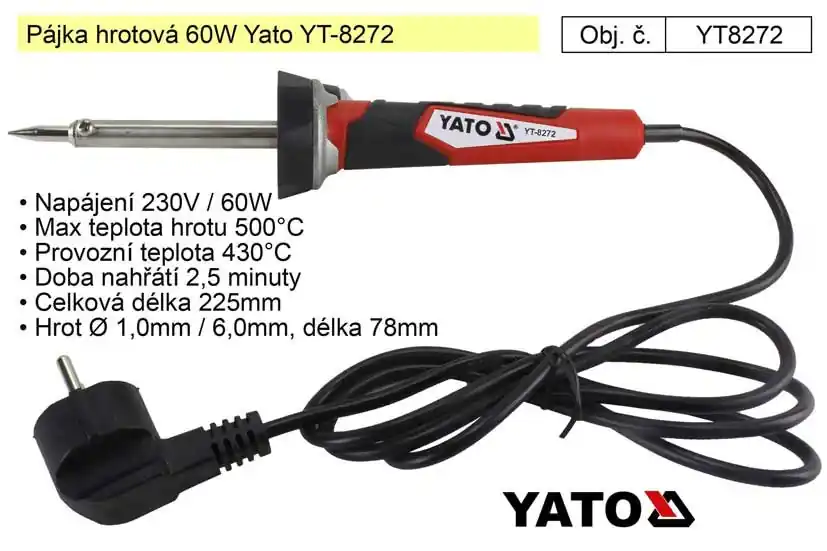 Speciální nabídka - Pájka hrotová 60W Yato YT-8272
