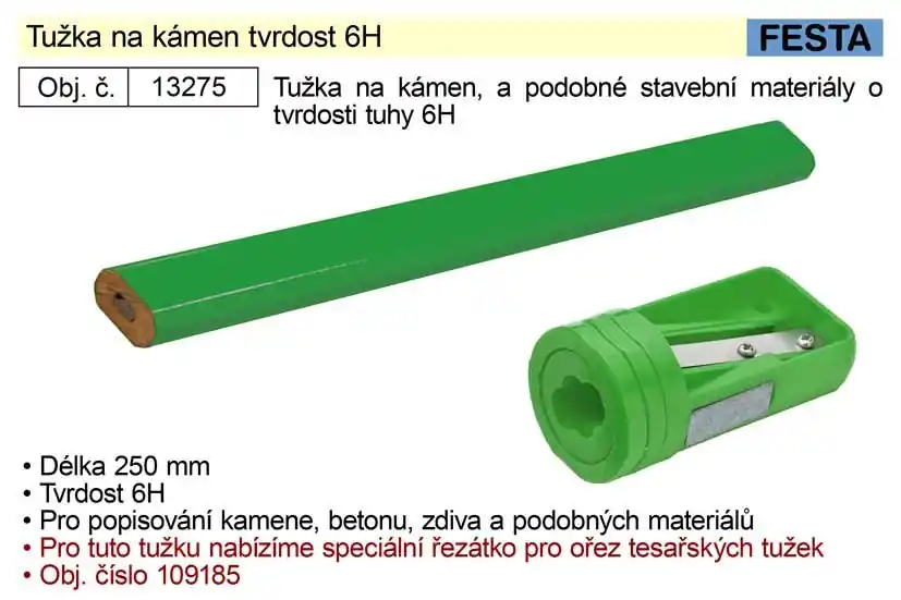 Nabídka | Tužka na kámen tvrdost 6H