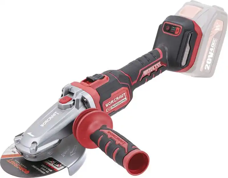 WORCRAFT CAG-S20LiBF-125 Aku úhlová bruska 125mm regulace, bezuhlíková 20V (bez baterie) - Nově přidáno