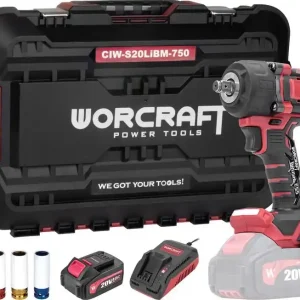 WORCRAFT CIW-S20LiBM-750 Aku rázový utahovák 800 Nm, 1/2" bezuhlíkový, shareSYS, 4.0Ah SET - Nabídka dne