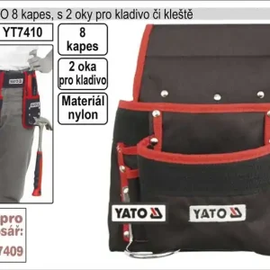 Kapsář YATO s 8 kapsami a 2 závěsnými oky - Speciální nabídka