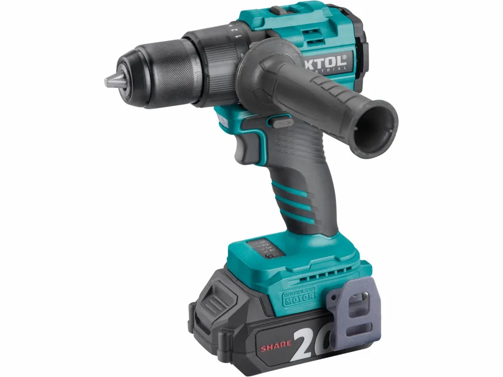 EXTOL INDUSTRIAL vrtací šroubovák aku s příklepem SHARE20V, 70Nm, BRUSHLESS, 2Ah 8791806 | Akce končí brzy