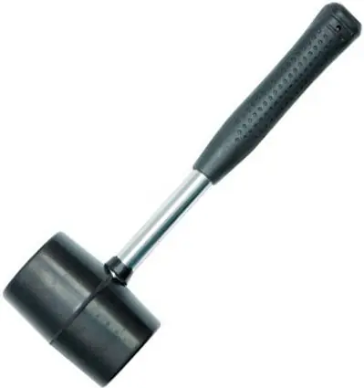 Palička gumová, černá, 450 g, s kovovou násadou, 56 mm, Vorel - Speciální cena