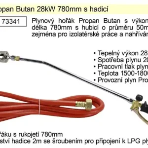 Hořák Propan Butan Vorel 28kW 780mm s hadicí - Kvalitní produkt