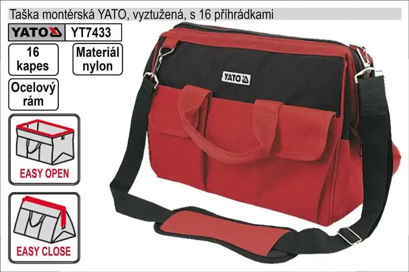 Novinka | Taška YATO montérská s 16 kapsami