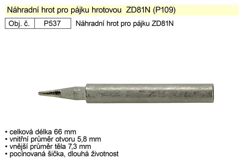 Náhradní hrot pro pájky YT- 82455 a ZD81N | Výprodej