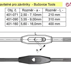 Mezi nejprodávanějšími - Vratidlo pro závitníky čtyřhran 5,6-16mm Bučovice Tools