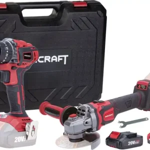 Akce | Set WORCRAFT COMB001 Aku vrtačka CHD-S20LiBA, úhlová bruska CAG-S20LiBE-125, 2x4.0Ah, nab.