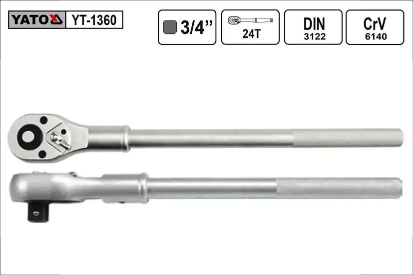 YATO Gola ráčna 3/4" rovná s páčkou | Skvělá nabídka