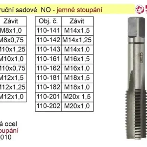 Akce končí brzy | Závitníky ruční sadové M10x0,75 NO jemný závit