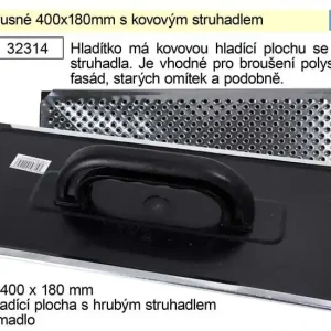 Hladítko brusné 400x180mm na fasádní polystyrén s kovovým struhadlem - Špičková kvalita