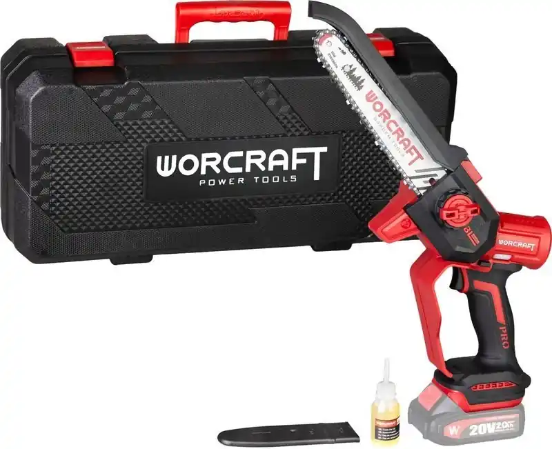 Výprodej | WORCRAFT Aku ruční řetězová pila na větve 20cm 20V CHS-S20LiBD, bez baterie