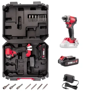 WORCRAFT Aku rázový utahovák HEX 1/4" 260Nm CIS-S20LiBM-260, 1x2.0Ah, nabíječka | K objednání