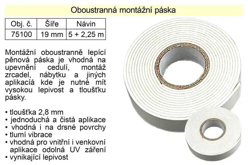 Pospěšte si - Oboustranná montážní páska 19 mm / 7 m