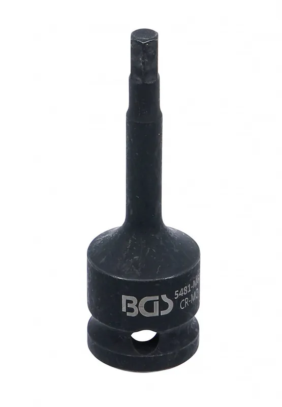 Super cena | BGS Technic hlavice zástrčná 1/2", Inbus H6, kovaná, prodloužená 75mm,