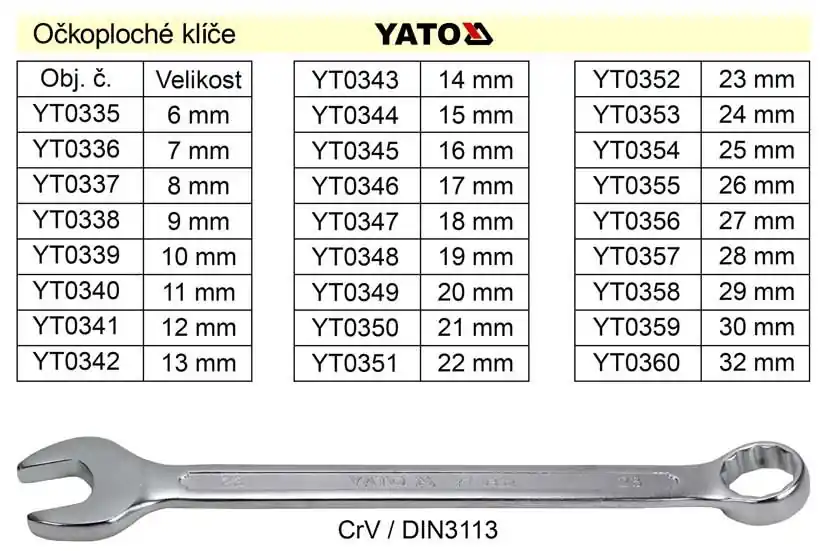 YATO Očkoplochý klíč 32mm CrV - Přímo z továrny