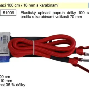 Přidat do košíku - Guma upínací 1000x10mm s karabinami