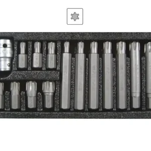 Zvýhodněná cena - Bity Ribe (hranatý torx), sada 15 dílů, pro ráčnu 1/2", Yato