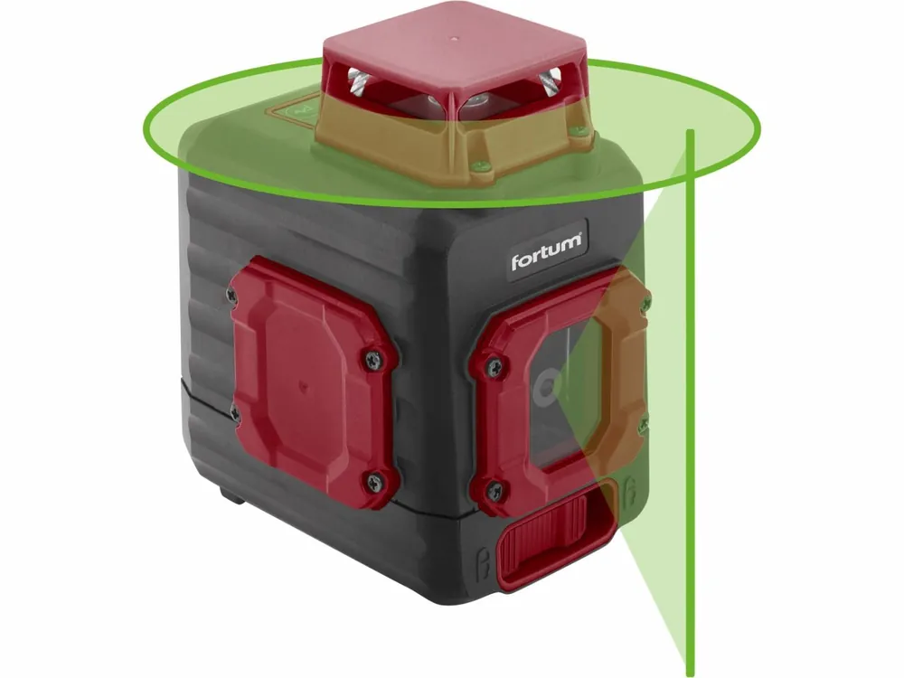 Cenový hit | FORTUM laser zelený liniový, křížový samonivelační, 1H360°x 1V 4780209