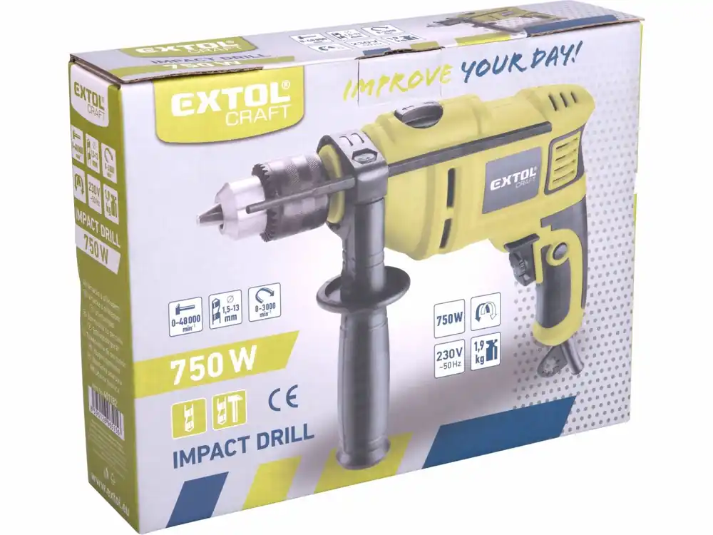Lze objednat | Elektrická vrtačka s příklepem 750 W Extol 401182