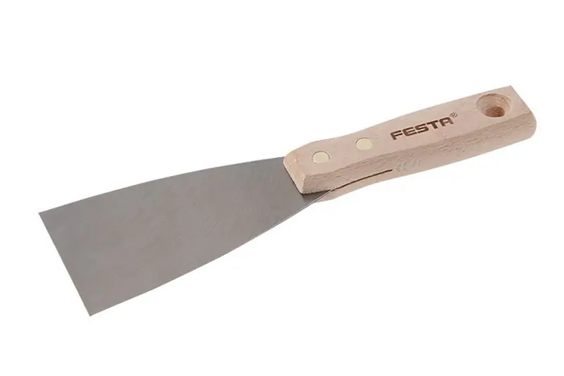 FESTA Špachtle ocelová 80mm, pevná, dřevěná rukojeť | Výprodej