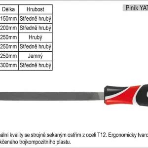 Blesková nabídka | Pilník YATO trojhranný délka 250mm středně hrubý