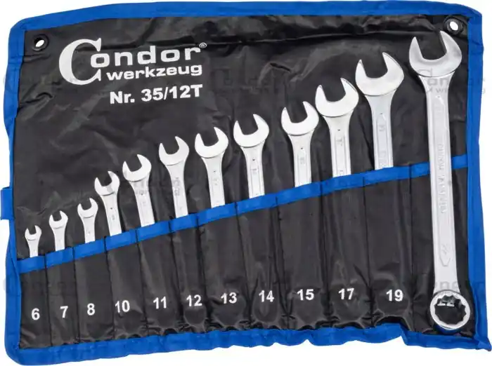 Poslední šance | CONDOR WERKZEUG Klíče očkoploché sada 12 kusů 6-22mm CrV