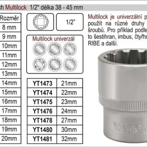 Výprodej | Gola ořech Multilock 30mm 1/2"