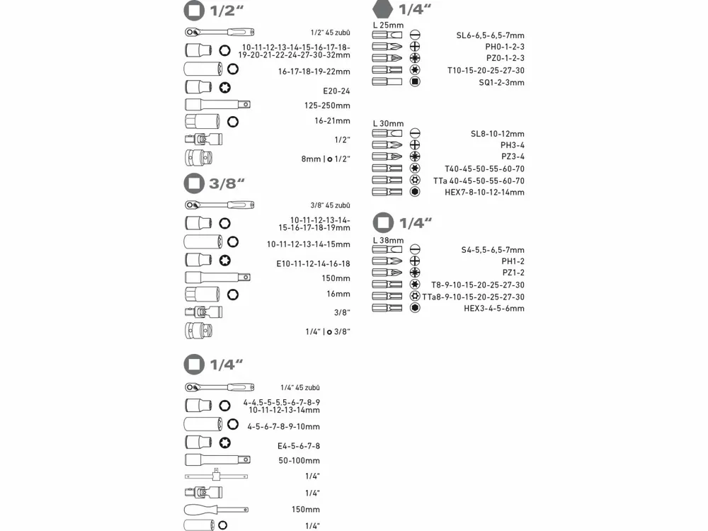 Ušetřete více - EXTOL PREMIUM Gola sada, hlavice nástrčné, sada 172ks 8818346